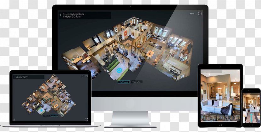 Virtual Tour Real Estate House Matterport Technology - Home - Multi Devices Transparent PNG