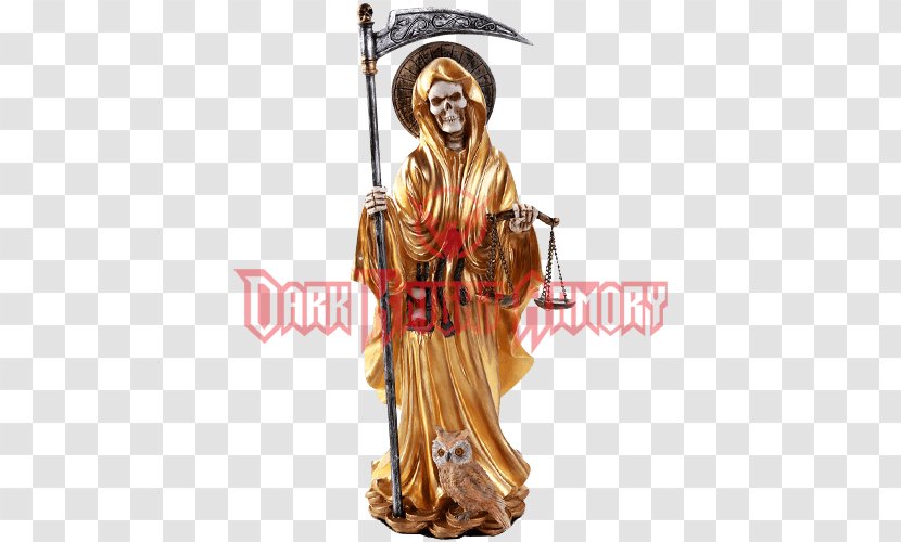 Santa Muerte Death Statue Figurine Religion - Golden Transparent PNG