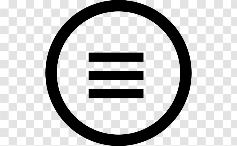 Circle Symbol Clip Art - Text - Menu Button Transparent PNG