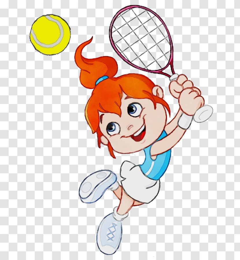 Girl Cartoon - Tennis - Sports Equipment Racquet Sport Transparent PNG