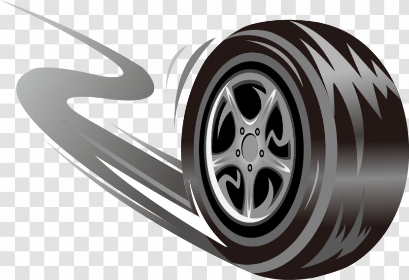 Car Tire Wheel Skid Mark - Rim - Tires Transparent PNG