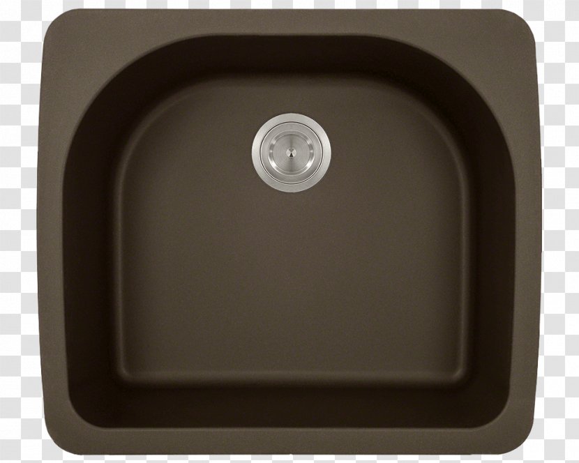 Kitchen Sink Stainless Steel Composite Material - Brushed Metal - Top Transparent PNG
