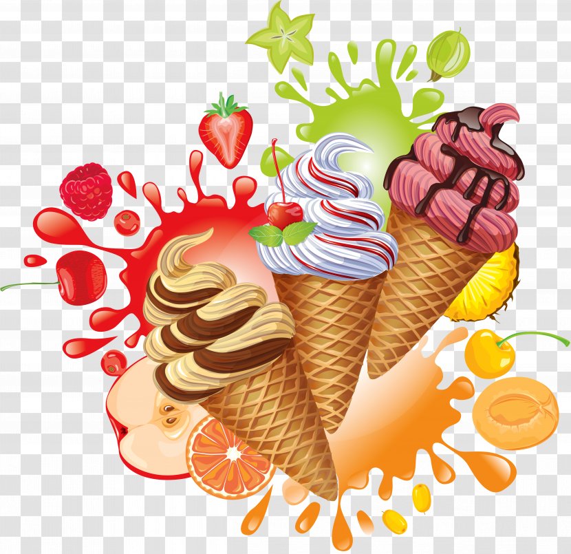Ice Cream Vector Graphics Clip Art Sorbet - Dairy Product Transparent PNG