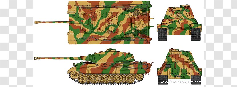 Tiger II Tank Military Camouflage Gun Turret - Mask - King Cliparts Transparent PNG