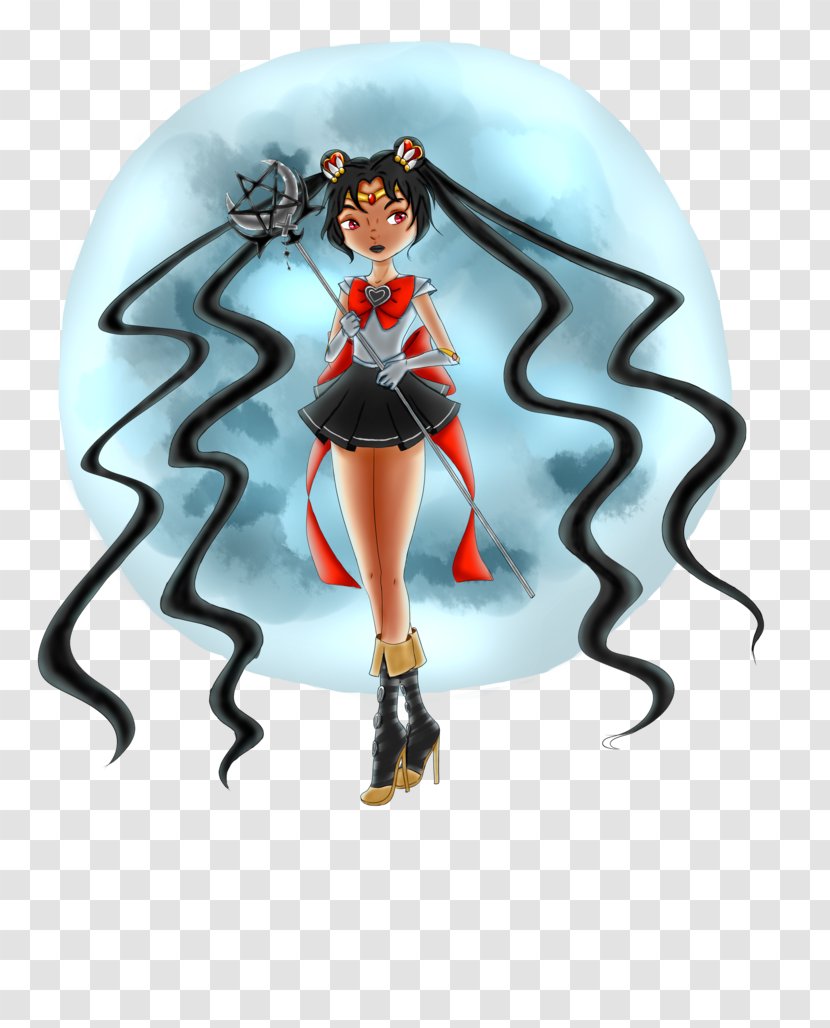 Figurine Fiction Character Animated Cartoon - Sailor Moon Silhouette Transparent PNG