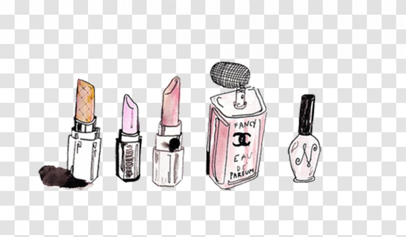 Chanel Cosmetics Drawing Concealer Perfume - Rouge - Various Cartoon Lipstick Transparent PNG