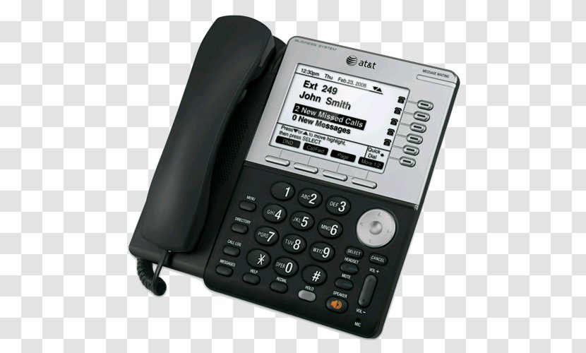 AT&T Syn248 SB35031 IP Phone Wireless Desktop Wall Mountable Business Telephone System SB35025 - Corded - Buttons Lg Headset Transparent PNG