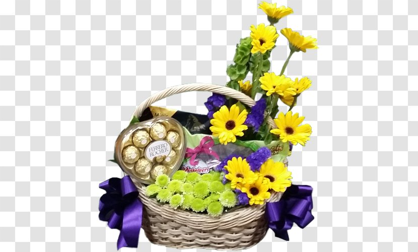 Floral Design Food Gift Baskets Cut Flowers Flower Bouquet - Gifts To Send Non-stop Transparent PNG