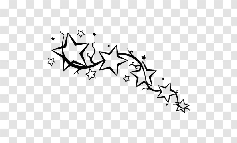 Tattoo Artist Drawing Flash Star - Shooting Stars Transparent PNG