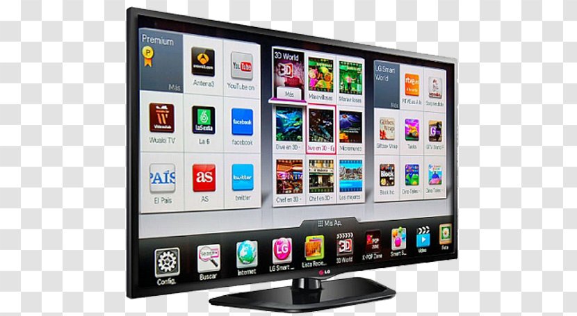 Smart TV LED-backlit LCD Television Set LG Electronics - Flat Panel Display - Tv Transparent PNG