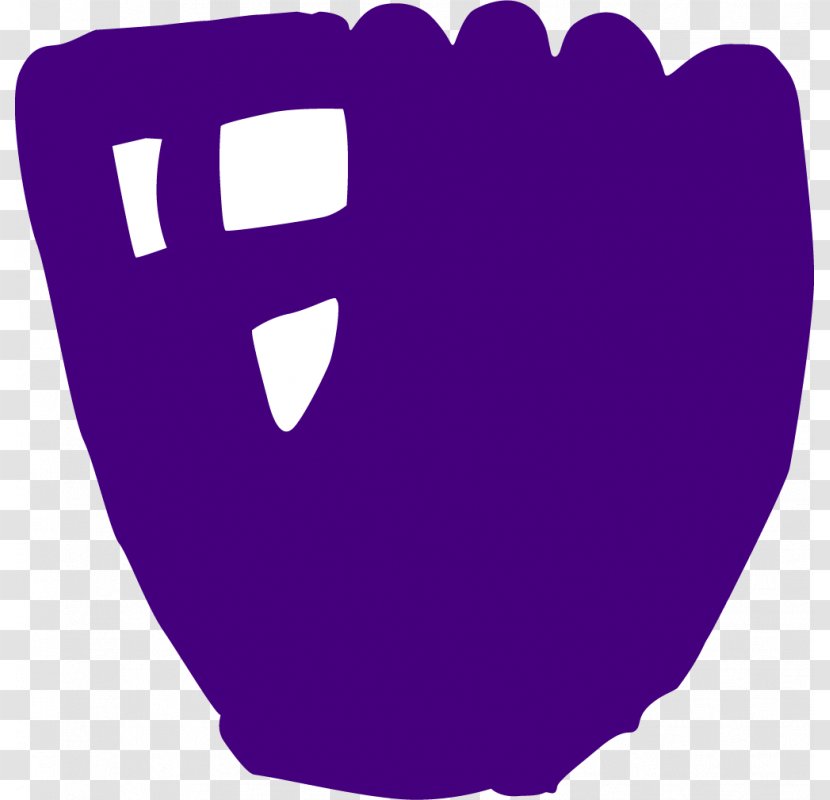 Fastpitch Softball Baseball Glove Clip Art - Heart - Purple Cliparts Transparent PNG