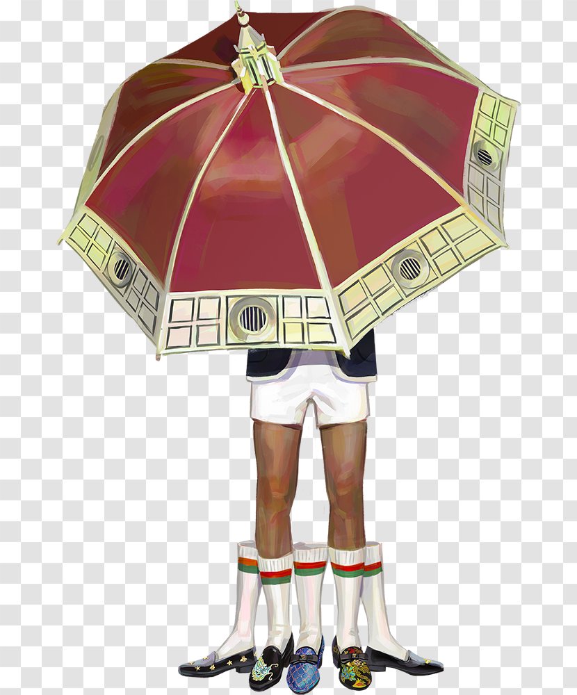Fashion Gucci Armani Brand Fendi - Man With Umbrella Transparent PNG