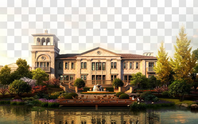 Fuyang District Villa Imperial Cullinan House Home - Hangzhou - Continental Garden Lake Creatives Transparent PNG