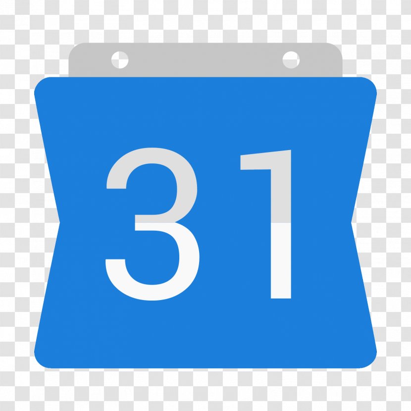 Google Calendar Docs G Suite - Electric Blue Transparent PNG