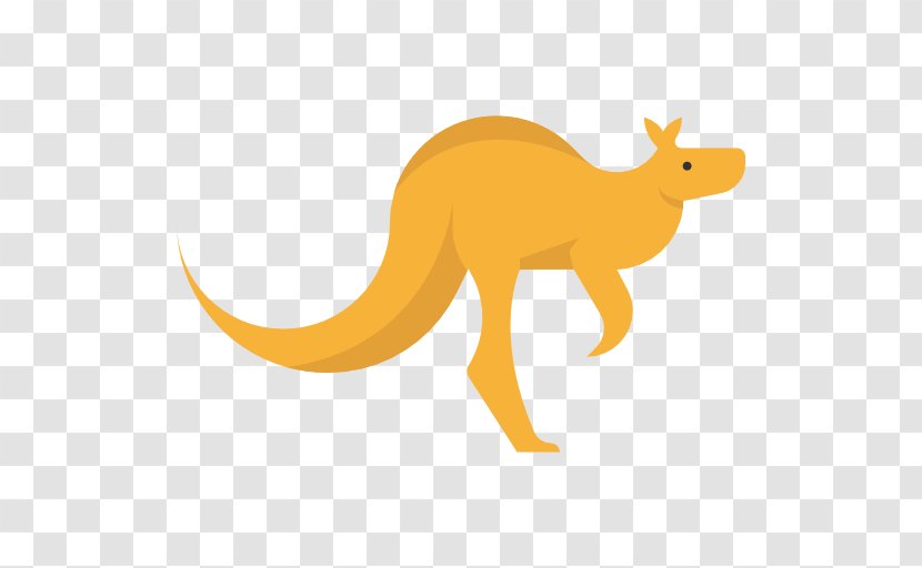 Kangaroo - Yellow - Dog Like Mammal Transparent PNG