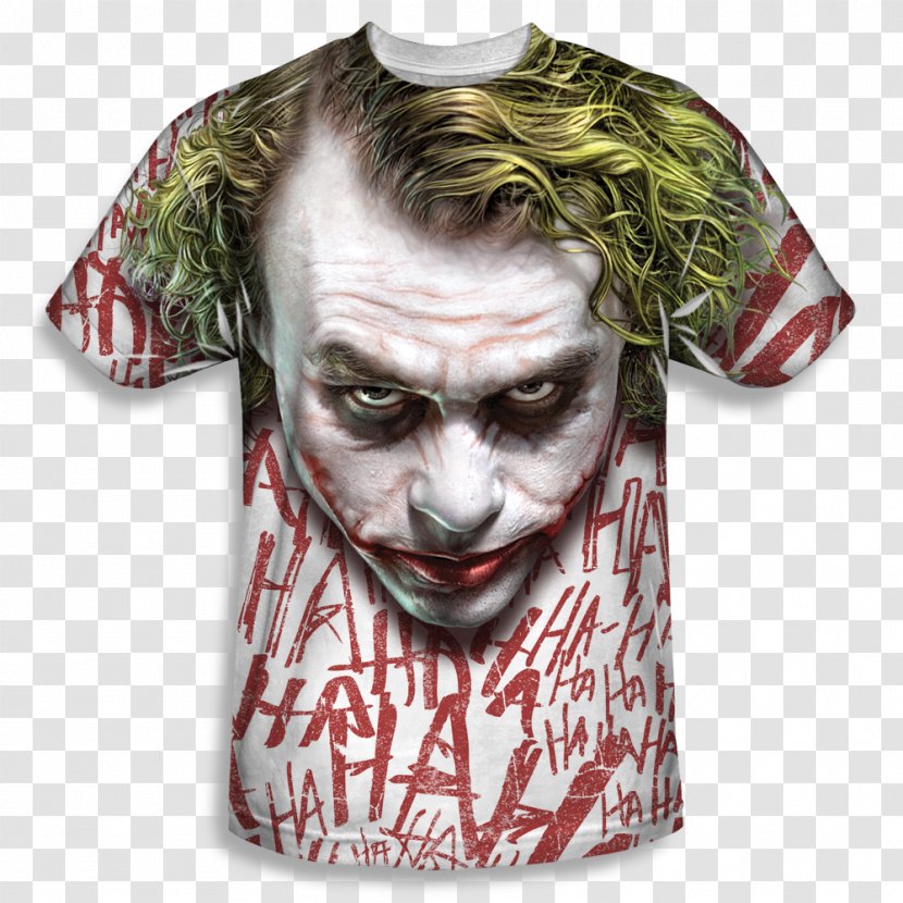Heath Ledger Joker The Dark Knight T-shirt Batman - Trilogy Transparent PNG