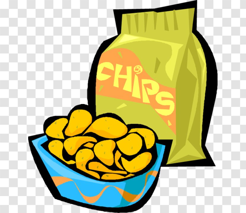 French Fries Chips And Dip Junk Food Chile Con Queso Salsa - Yellow - Kindergarten Snack Cliparts Transparent PNG