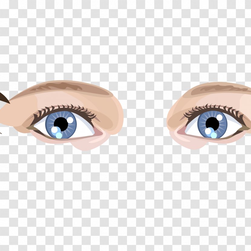 Eyebrow Visual Perception Euclidean Vector - Jewellery - Simulation Eye Pen Trace Material Transparent PNG