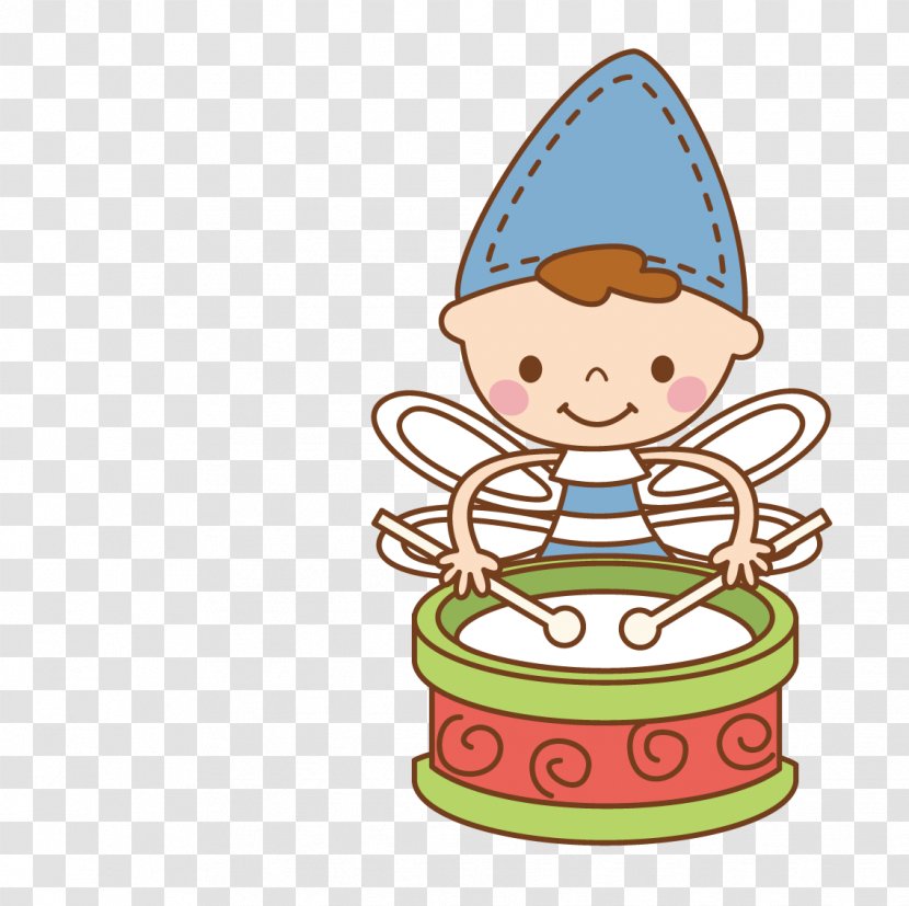 Illustration - Flower - Drums Cherub Transparent PNG