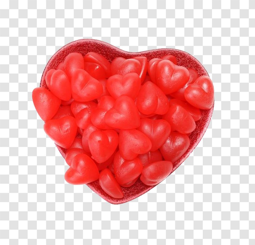 Gummi Candy Bonbon Photography - Heart - Heart-shaped Dish Put Transparent PNG