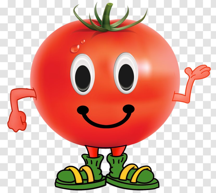 Tomato Fruit Vegetable - Fruits And Vegetables, Melons Funny Smiley Transparent PNG