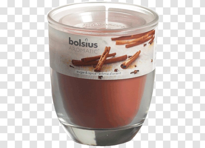 Bolsius Glass Deco Candle Group Odor Cinnamon - Sugar Spice Transparent PNG