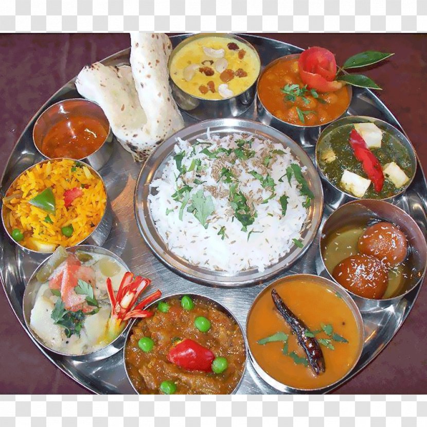 North Indian Cuisine Paratha Vegetarian Thali - Nepalese - India Transparent PNG