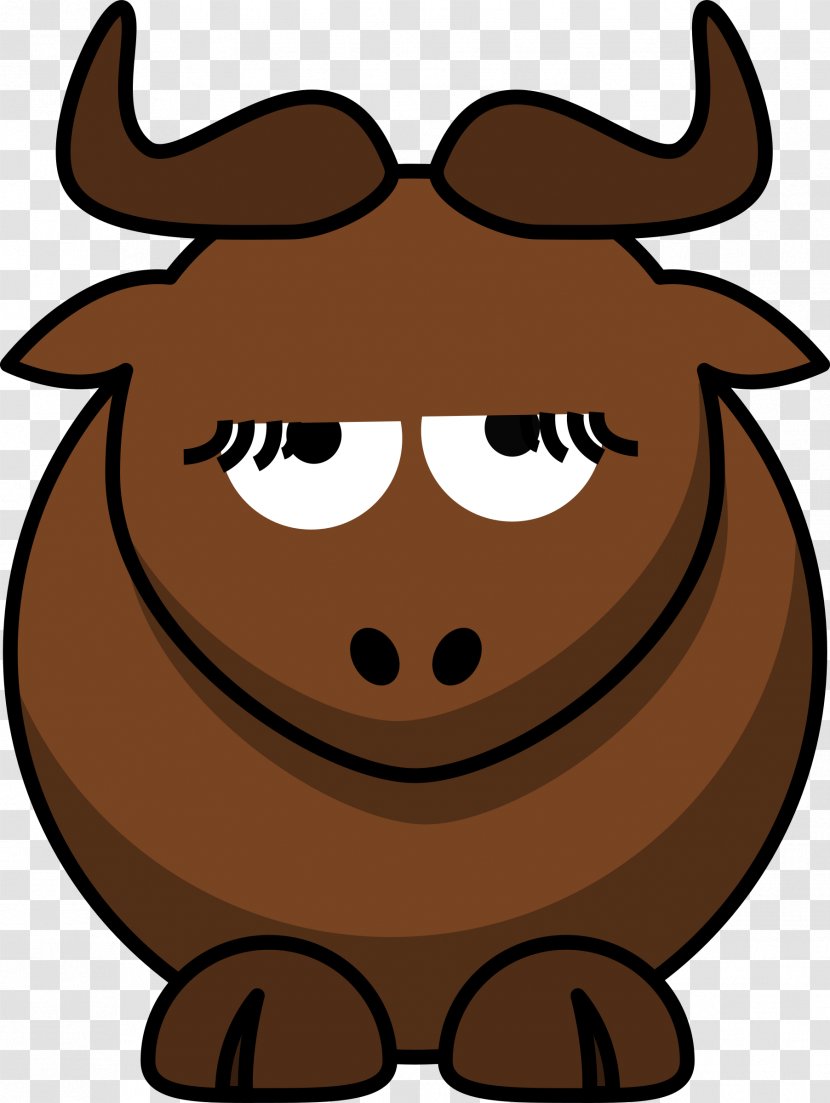Blue Wildebeest Drawing Antelope Clip Art - Fictional Character - Cattle Like Mammal Transparent PNG