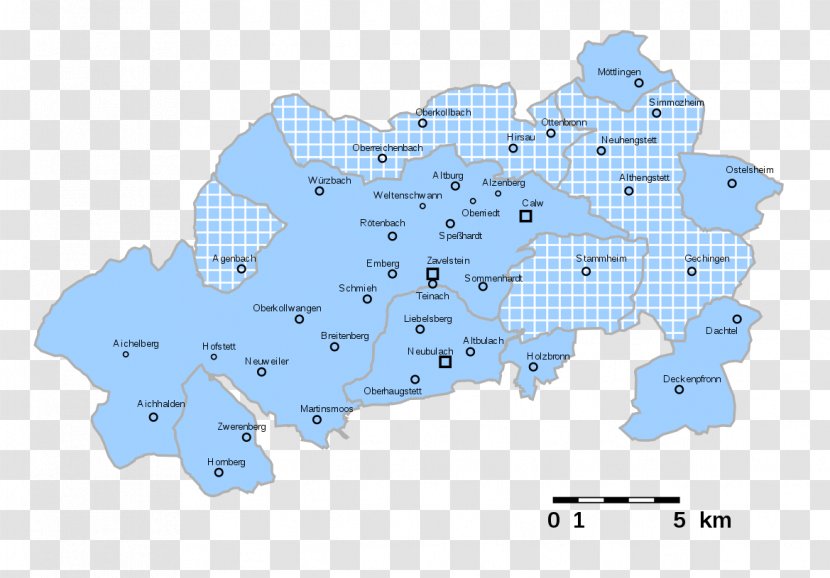 Oberamt Calw Map Meistern - Highway M04 - 1800 Transparent PNG