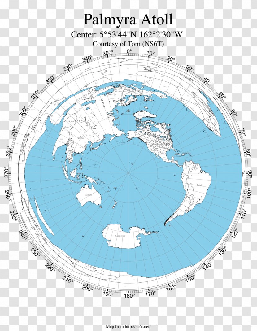 Map Projection Azimuthal Equidistant World - Organism Transparent PNG