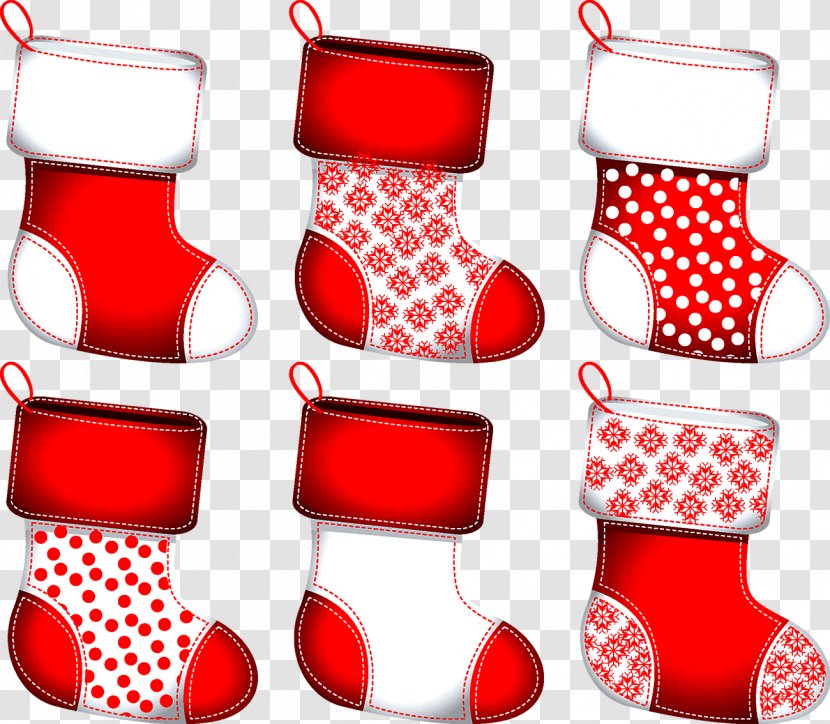 Santa Claus Christmas Stocking Clip Art - Decoration - Socks Transparent PNG