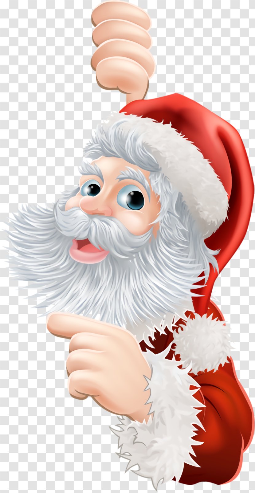 Christmas Santa Claus Saint Nicholas - Thumb - Facial Hair Transparent PNG