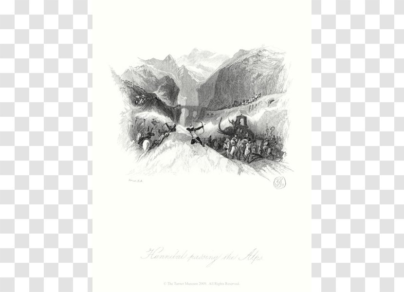 Snow Storm: Hannibal And His Army Crossing The Alps Tate Hannibal's Of Sketch - Drawing Transparent PNG