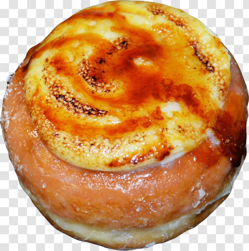 Donuts Bun Danish Pastry Custard Banitsa - Creme Brulee Transparent PNG