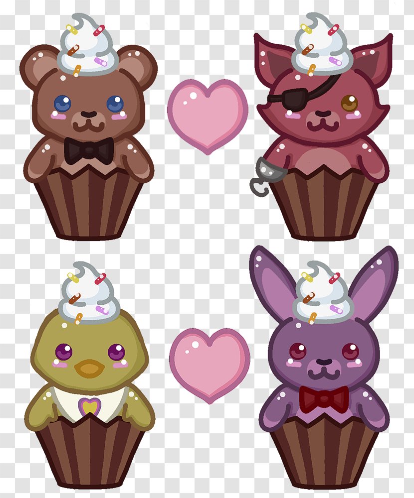 Five Nights At Freddy's 2 Cupcake Freddy Fazbear's Pizzeria Simulator Drawing - Silhouette - Bad Bunny Logo Transparent PNG