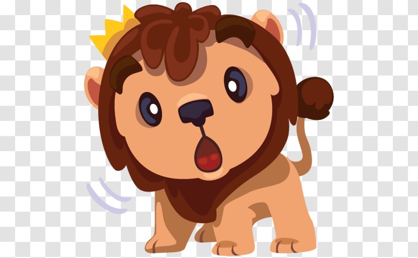 Puppy Lion Sticker Telegram VKontakte - Tree Transparent PNG