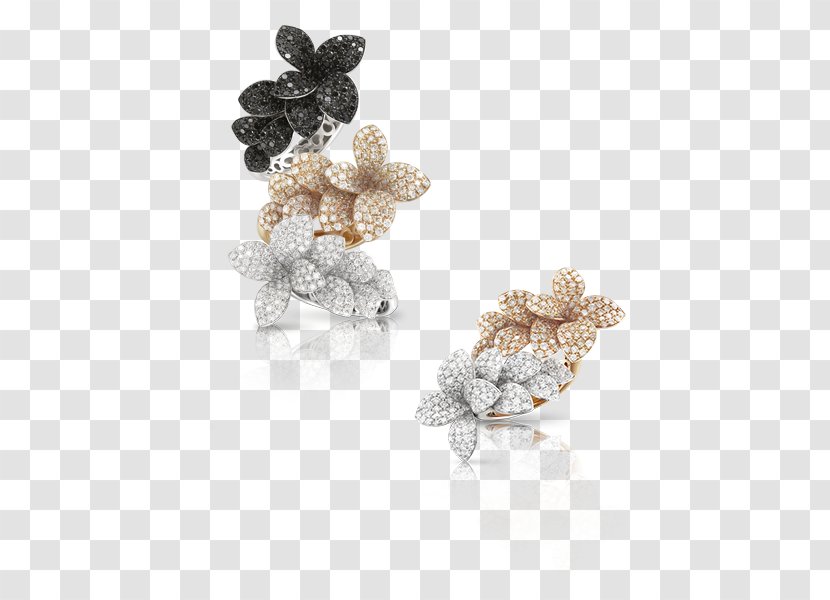 Earring VICENZAORO + T-GOLD 2019 Jewellery Flower - Diamond - Goddess Lakshmi Transparent PNG