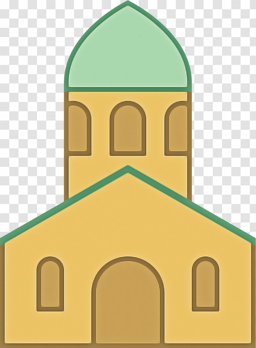 Green Arch Place Of Worship Yellow Architecture Transparent PNG