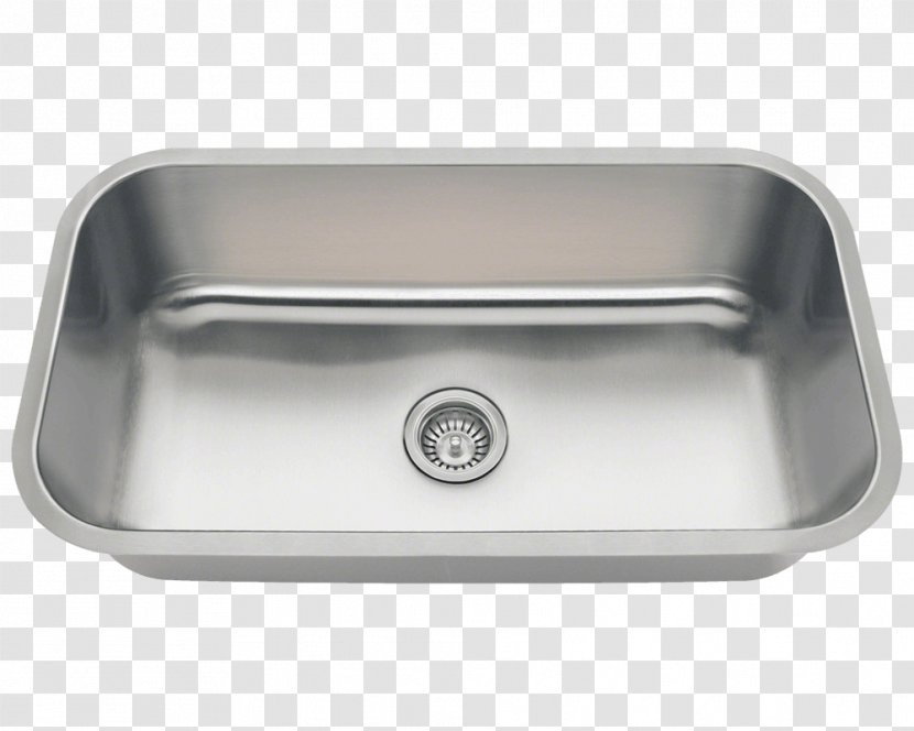 Bowl Sink Stainless Steel Kitchen Transparent PNG