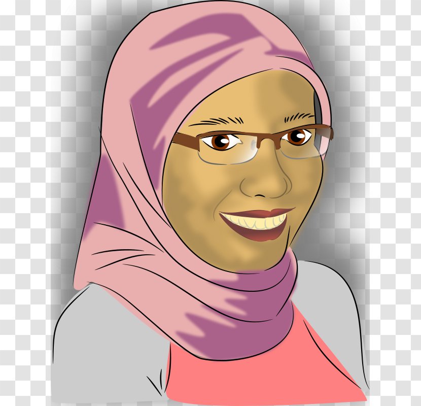 Hijab Muslim Woman Clip Art - Heart - Cliparts Transparent PNG