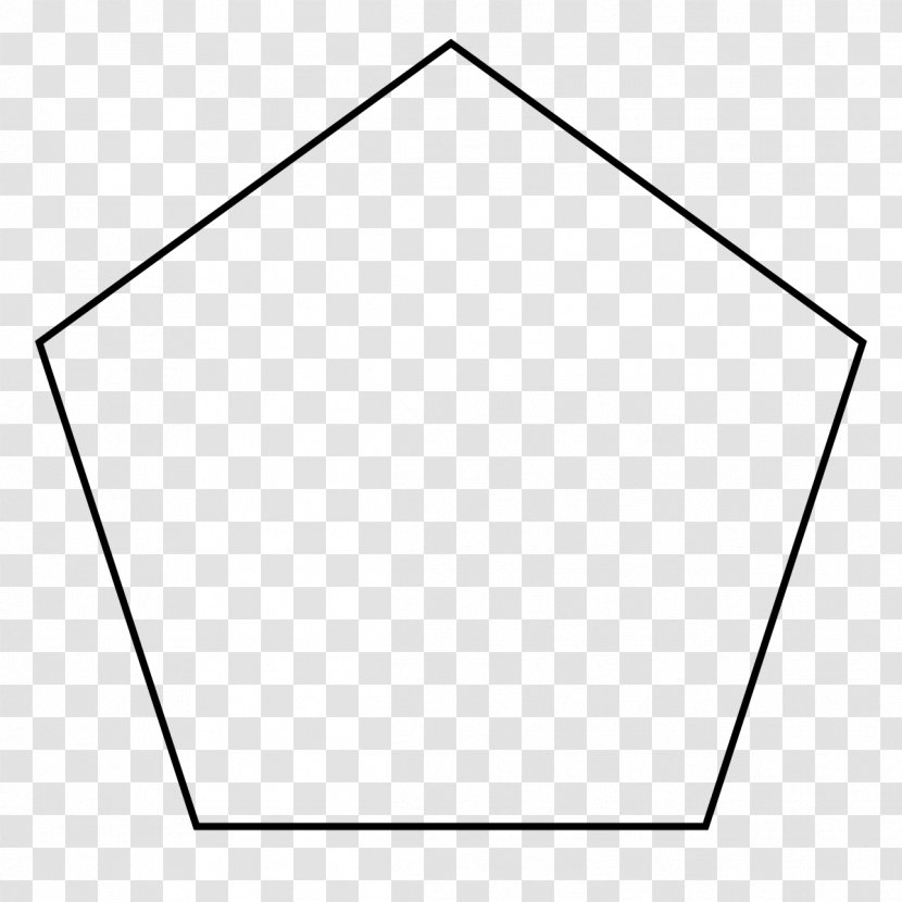 Pentagon Shape Geometry Parallelogram Coloring Book - Black And White Transparent PNG