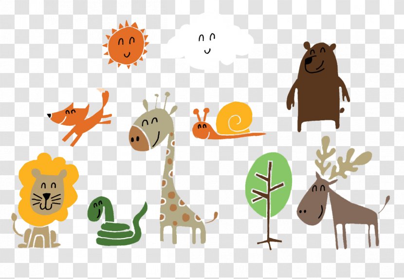 Vector Cartoon Animals - Wildlife Transparent PNG