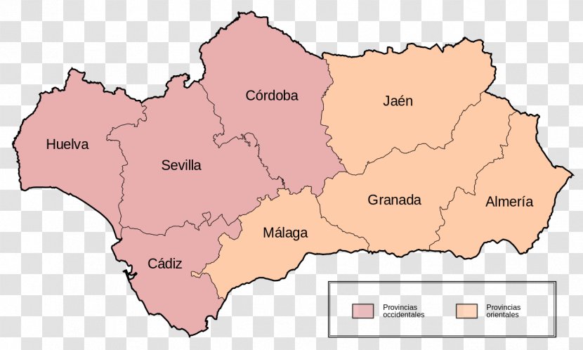 Map Málaga Province Of Almería Historical Atlas Granada - Ecoregion Transparent PNG
