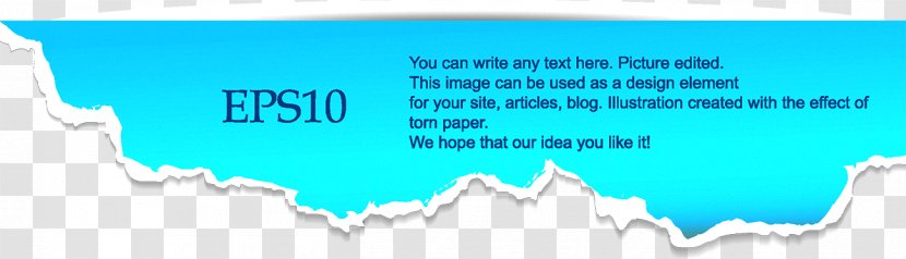 Paper Web Banner Graphic Design - Blue - Tear Transparent PNG