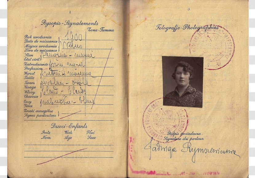 National Library Of Poland Identity Document United States Hospital St. Cross, Rugby - End Second World War Transparent PNG