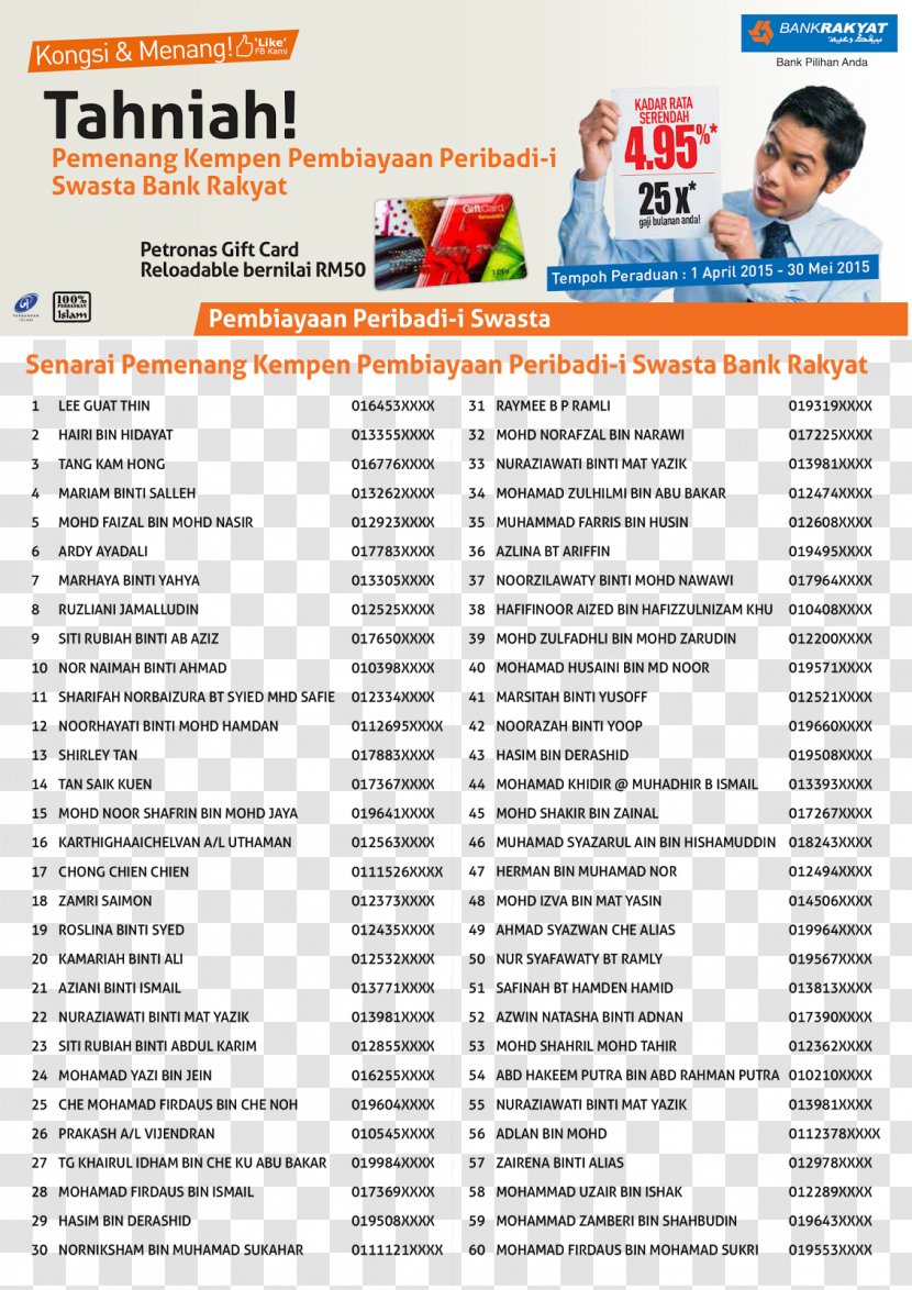 Bank Rakyat Kempen & Co Loan Merchant - Van Lanschot Transparent PNG