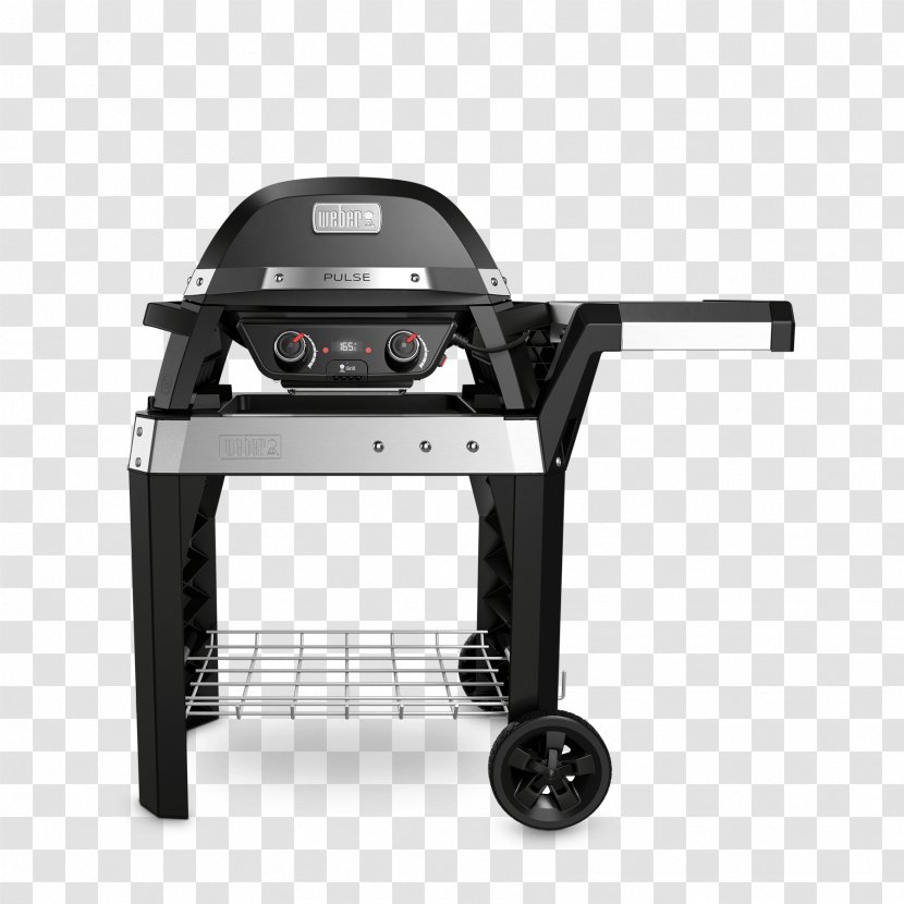 Barbecue Weber Pulse 2000 Weber-Stephen Products 1000 Black No Stand - Kitchen Appliance - Q1400 Electic Grill Cart Transparent PNG