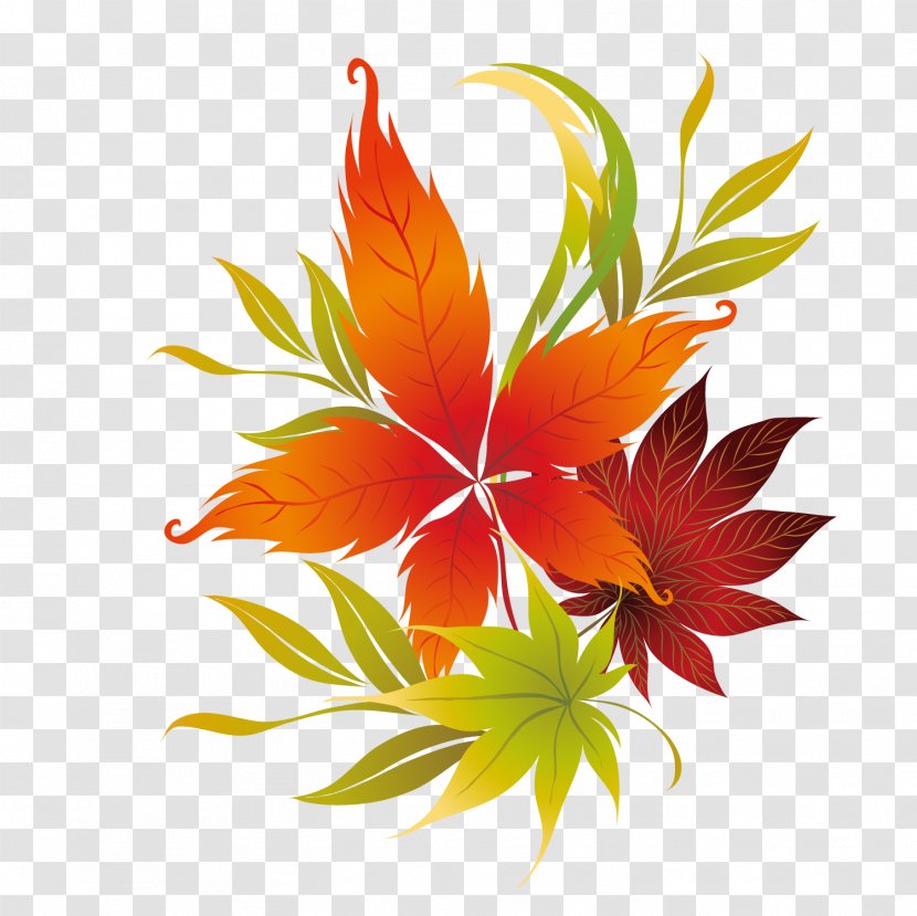 Eastern Orthodox Liturgical Calendar Academic Year Icon - November - Vector Hand-painted Autumn Maple Leaves Transparent PNG
