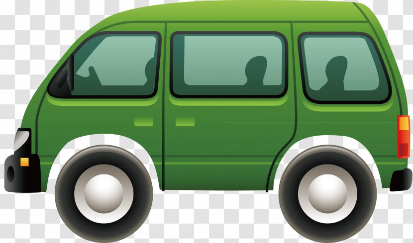 Minivan Car - Model - School Bus Decoration Design Vector Transparent PNG