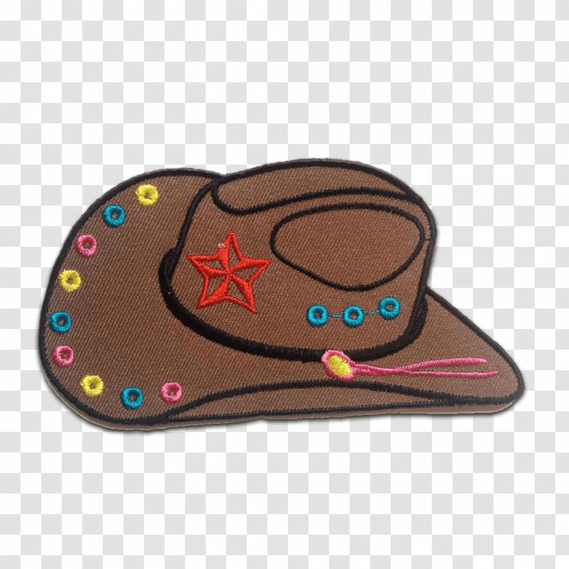 Embroidered Patch Cowboy Hat Woman On Top Centimeter - Cap Transparent PNG